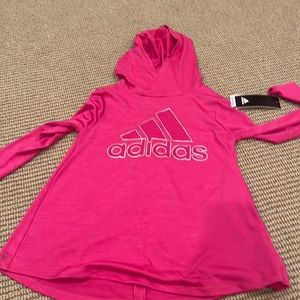 Adidas girls “Melange Hooded Top”